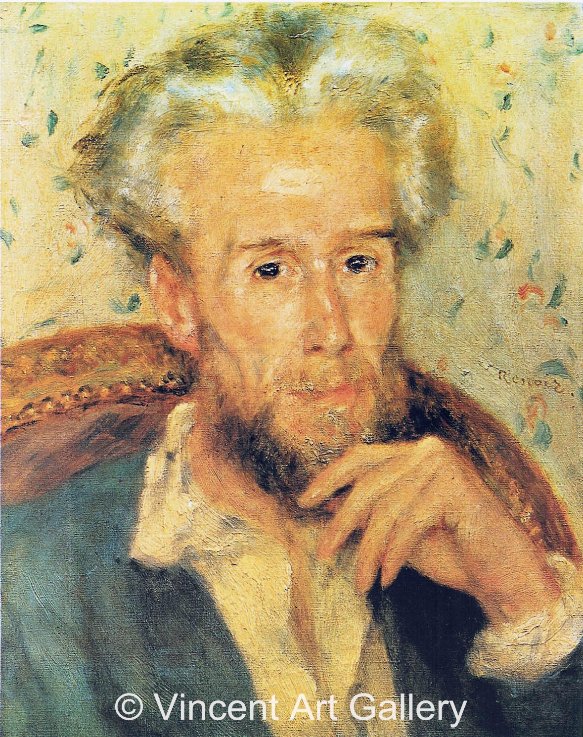 A3032, RENOIR, Portrait of Victor Choquet with a White Background